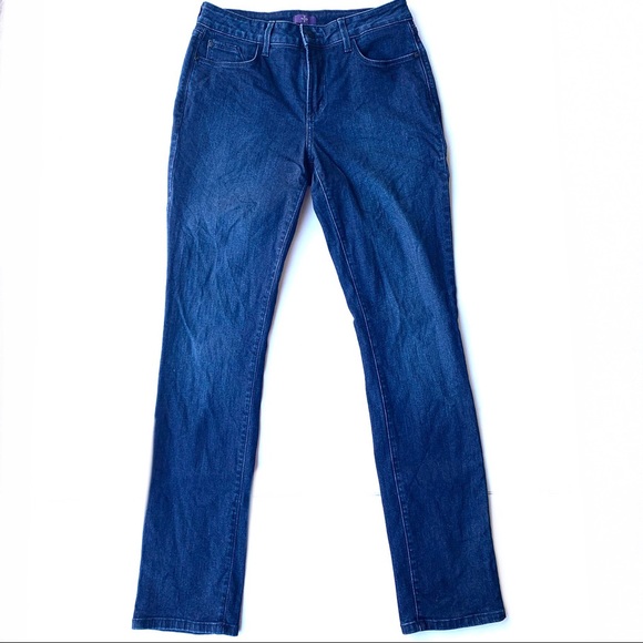 NYDJ Denim - NYDJ Dark Wash Slim Straight Jeans 8